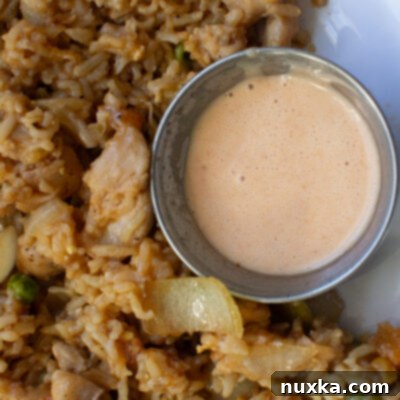 Hibachi Secret Sauce 2 homemade yum yum sauce with fried rice