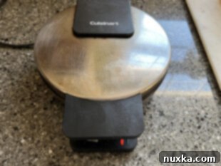 preheating the waffle maker for waffles