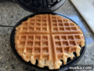crispy whole wheat waffles on a cooling rack