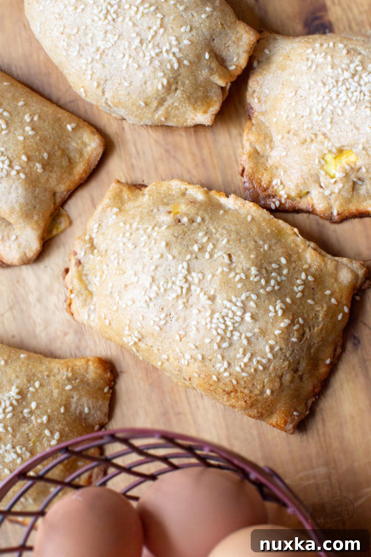 breakfast hot pockets with freshly milled whole wheat flour