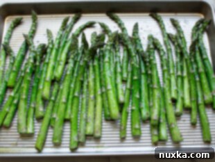 baked asparagus, golden and tender