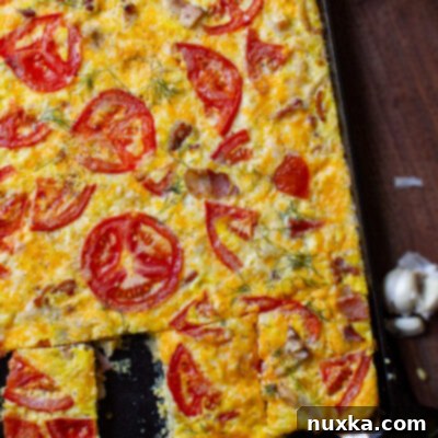 frittata breakfast casserole with golden-brown edges
