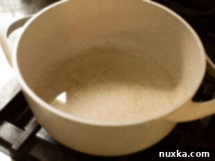 making farina (semolina) start with boiling water to prevent scorching