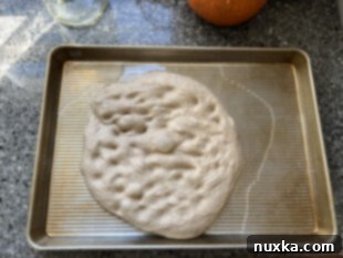 fluffy sourdough focaccia pizza dough with freshly milled flour