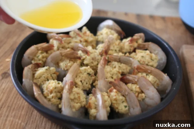 Baked Stuffed Jumbo Shrimp fresh from the oven
