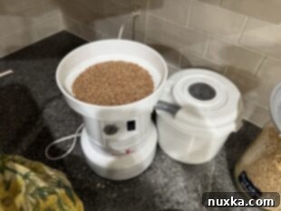 making fresh milled flour from wheat berries
