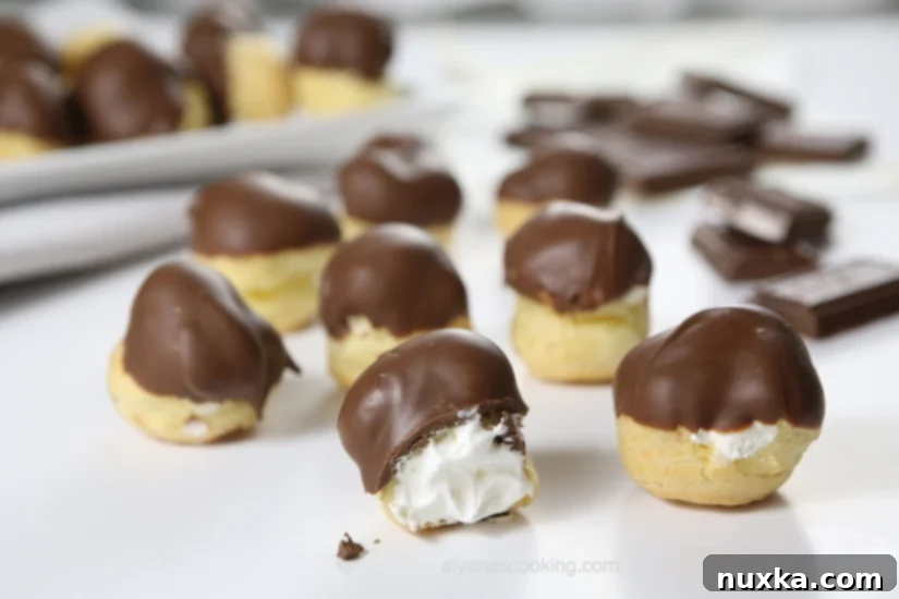 Cream puff sharp tilted