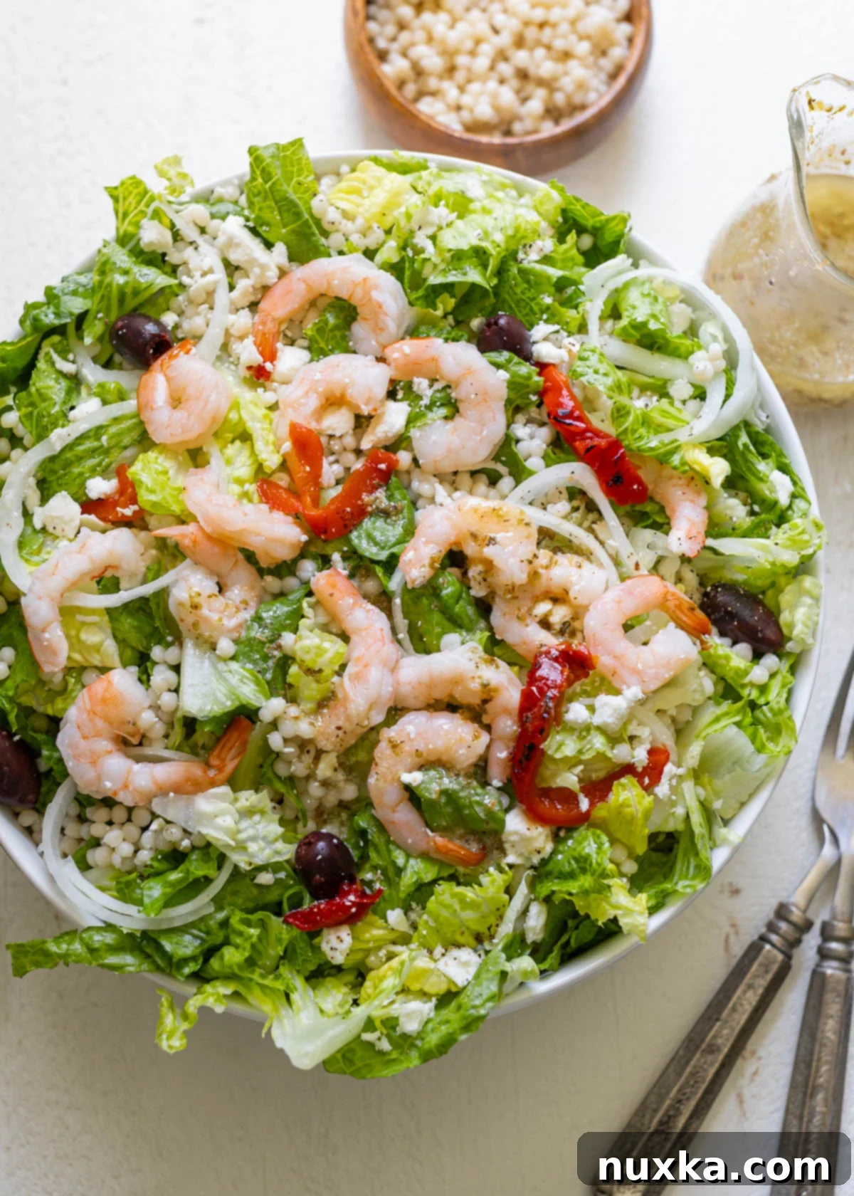 Panera Breads Mediterranean Shrimp Couscous Salad (old menu item).