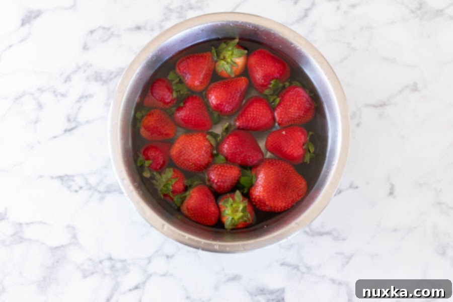 Strawberry vinegar trick 