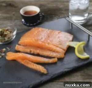 Crafting Homemade Lox 10 homemade cured salmon (lox) on a serving plate