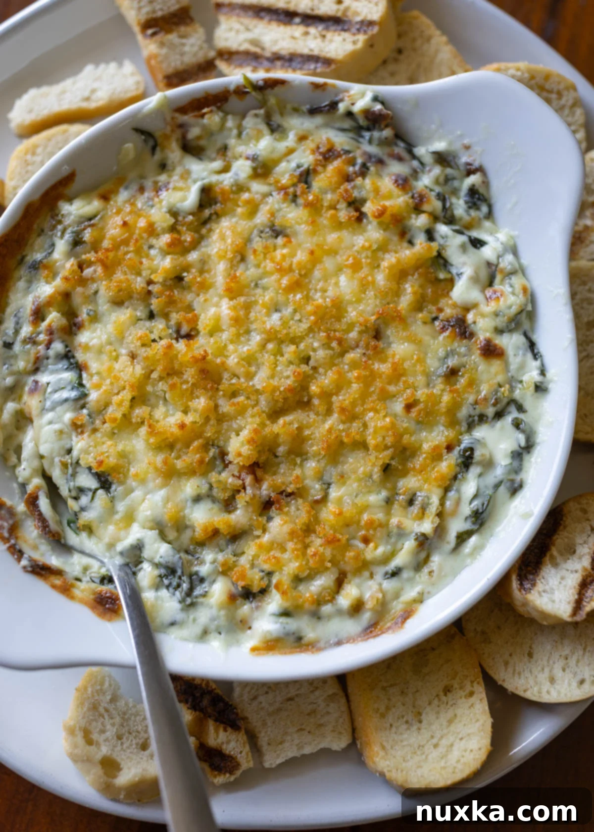 Longhorn spinach dip recipe (parmesan crusted spinach dip)