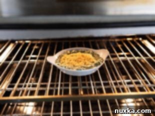 Broiling spinach dip to a get a crispy parmesan crust