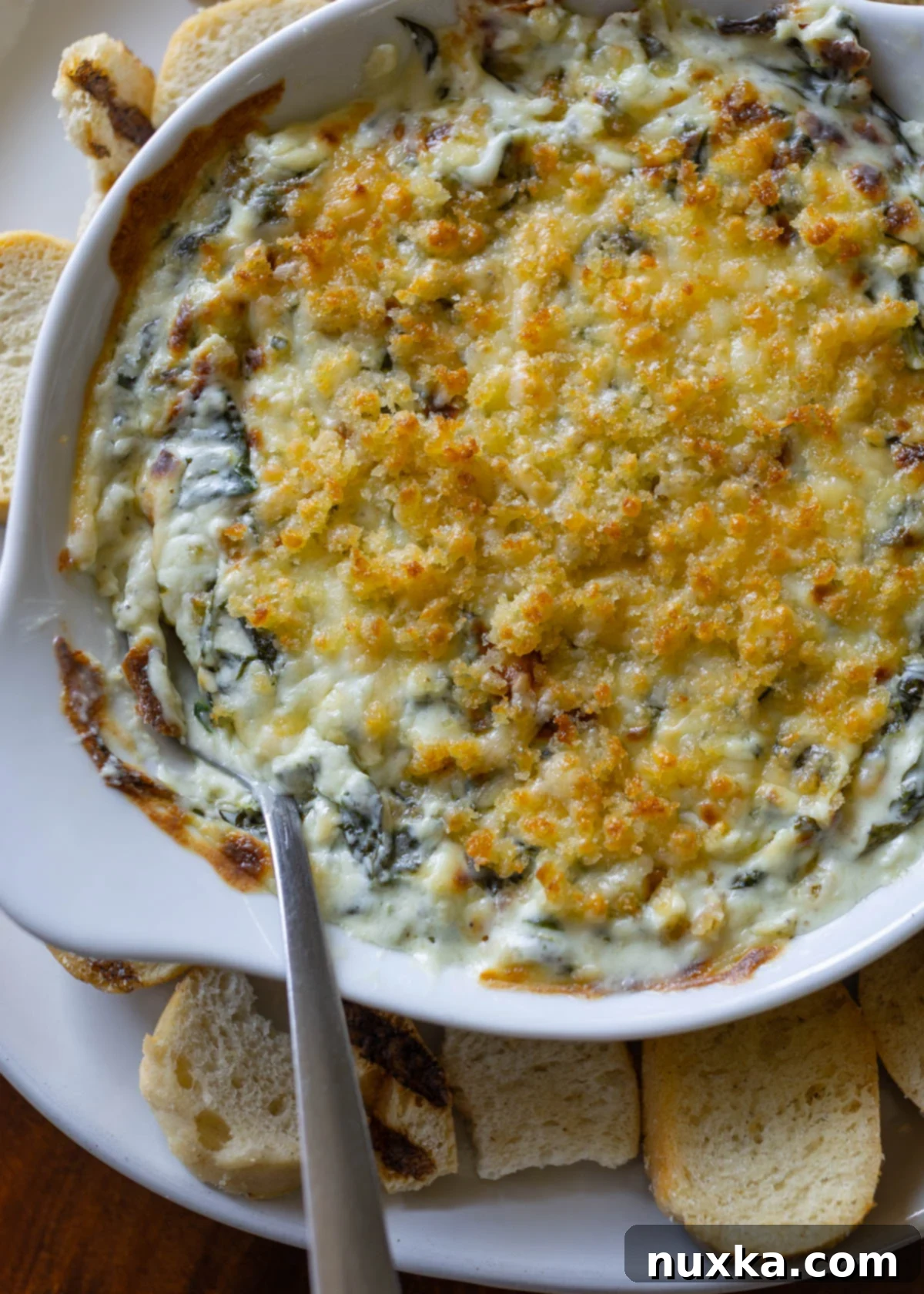 parmesan crusted spinach dip recipe 