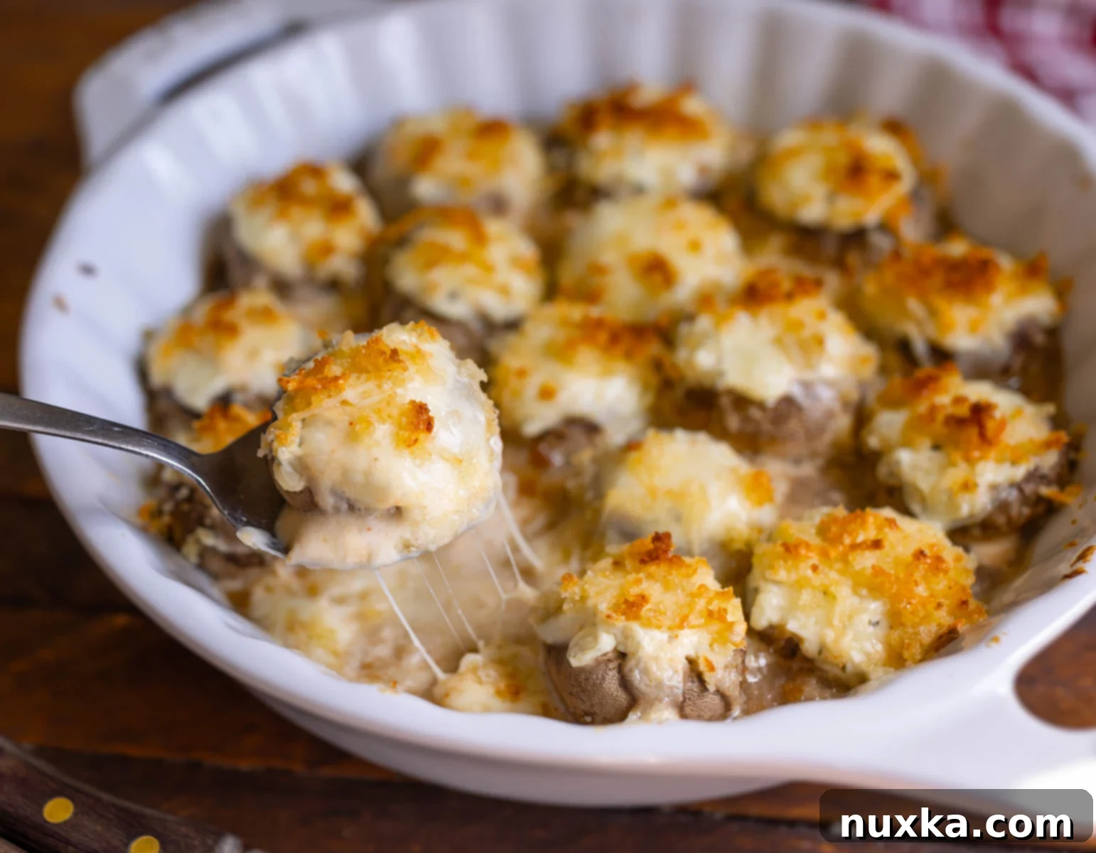 Homemade Longhorn Steakhouse stuffed mushrooms 