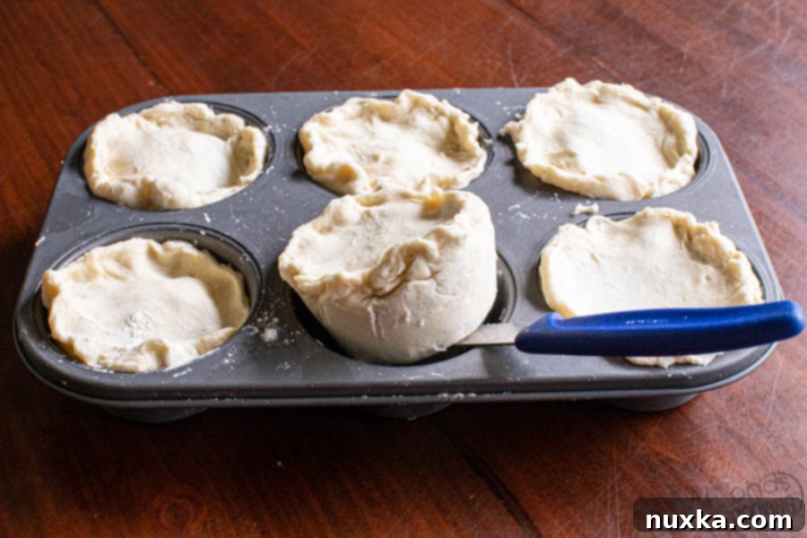 how to flash freeze and remove chicken pot pie from the muffin tin