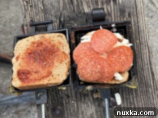 image of a mountain pie pizza sandwich