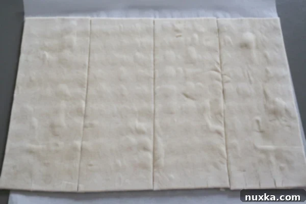 Puff Pastry Cut into Rectangles
