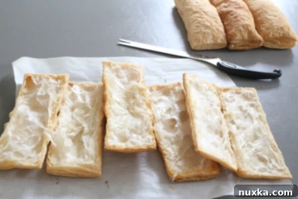 Soaking Puff Pastry Layers with Syrup