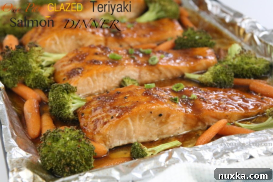 finished teriyaki glazed salmon