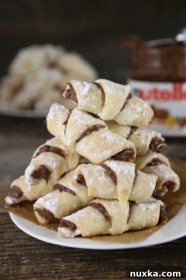 Delicious Nutella Rogaliki - Homemade Hazelnut Chocolate Rugelach Recipe