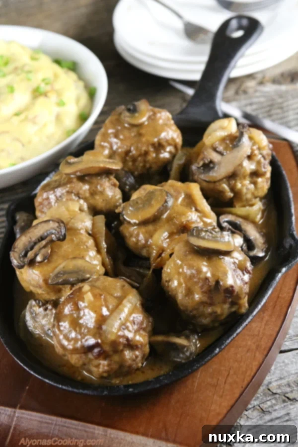 Classic Homemade Salisbury Steak with Mushroom Gravy