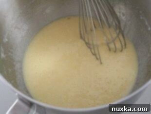 yeast and milk mixture for the poppy seed roll recipe