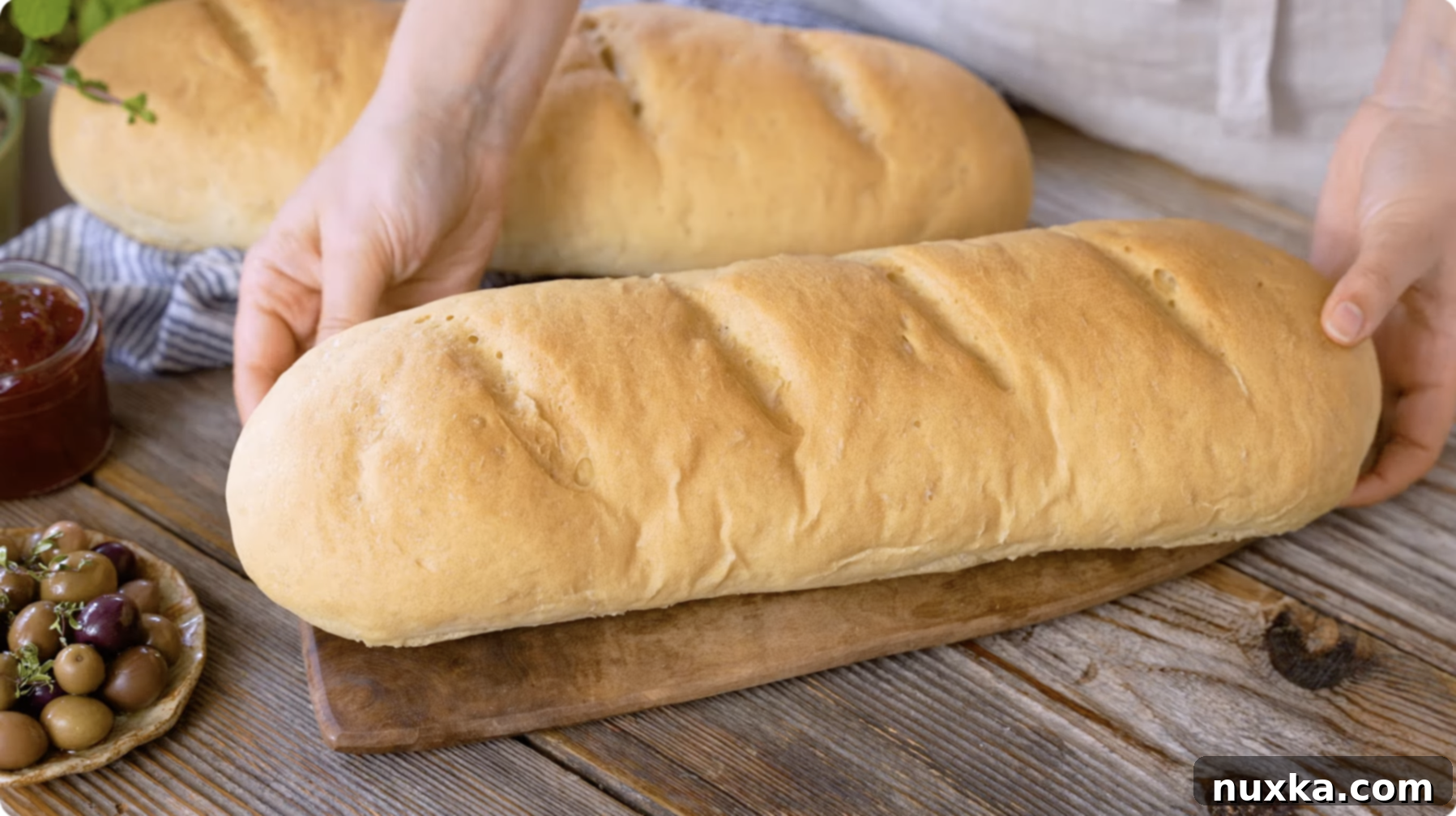 Big Homemade Italian Bread Loaves 