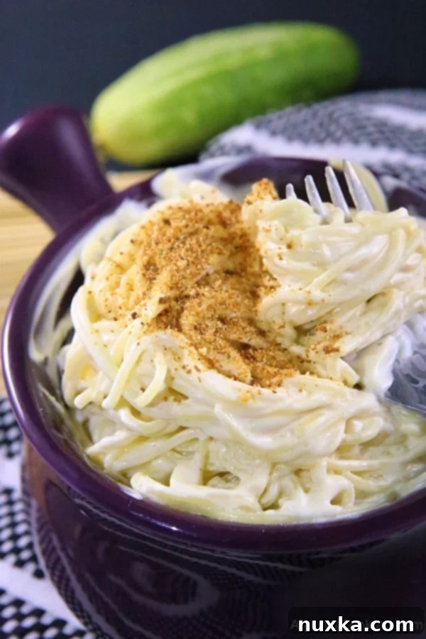 Cream Cheese Pasta with toasted breadcrumbs, a truly easy pasta recipe featuring angel hair pasta