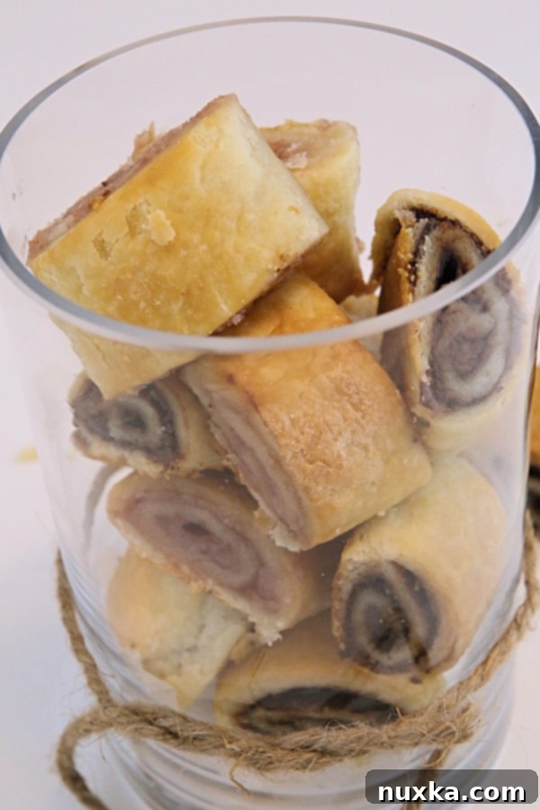 A second view of the delicious, flaky Costco copycat rugelach pastries, showcasing their golden-brown perfection.