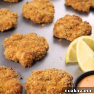 Crispy Baked Chicken Fritters, an easy and healthy meal