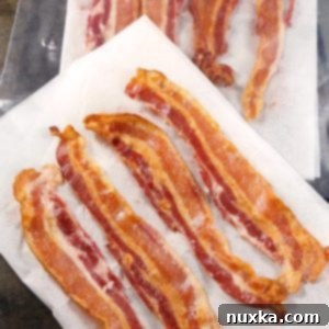 Crispy oven-baked bacon slices
