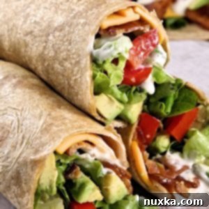 Creamy Avocado Bacon Ranch Wraps 10 Avocado Bacon Ranch Wrap, a delicious take on the BLT