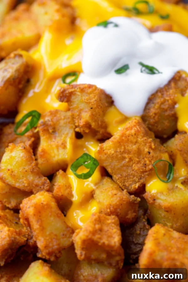 taco bell potatoes with cheesy sauce and sour cream
