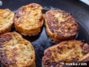 Step 4: Frying French toast in a skillet.