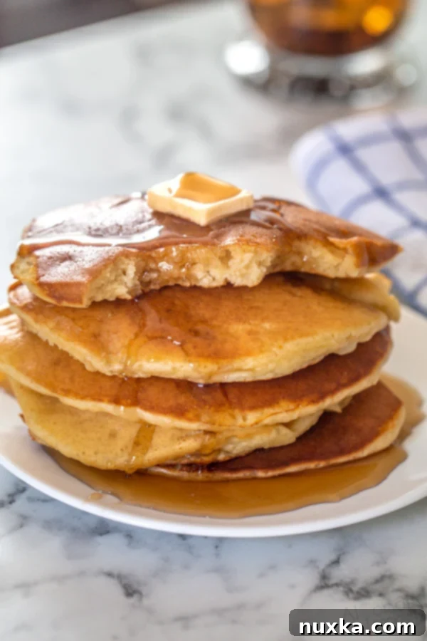 homemade pancakes made from a homemade pancake mix