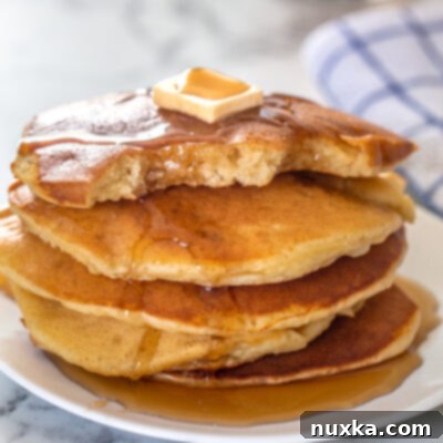 homemade pancakes made from a homemade pancake mix