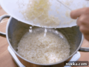 Making sushi rice for Philadelphia roll
