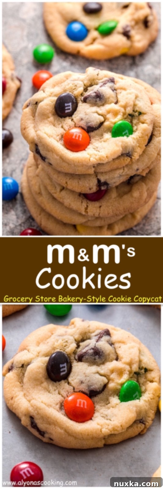 Detailed shot of the M&M cookie dough before baking, highlighting the mix-ins