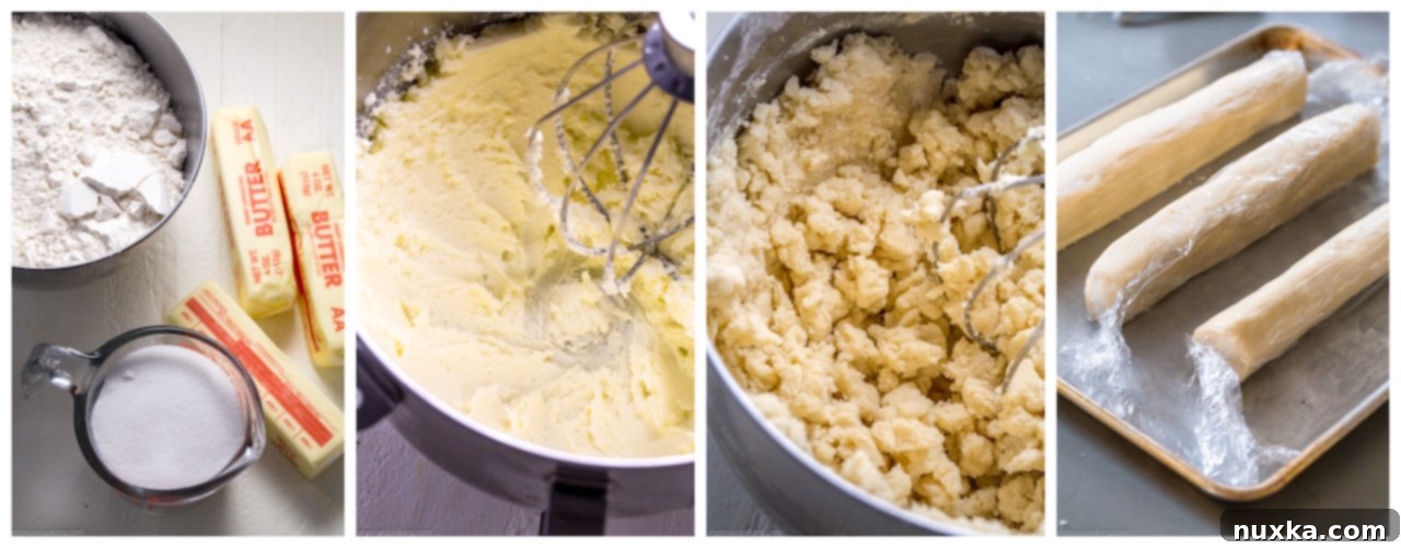 A fresh batch of golden 3-ingredient butter cookies cooling down on a metal wire rack after baking.