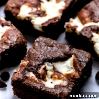 Classic Cream Cheese Brownies with Swirl