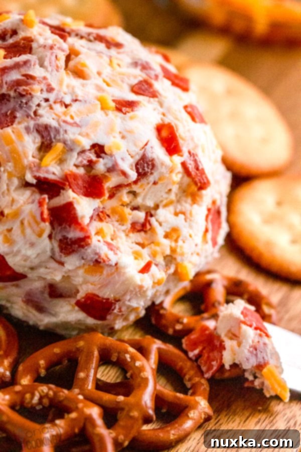 Classic Cheese Ball with Crackers