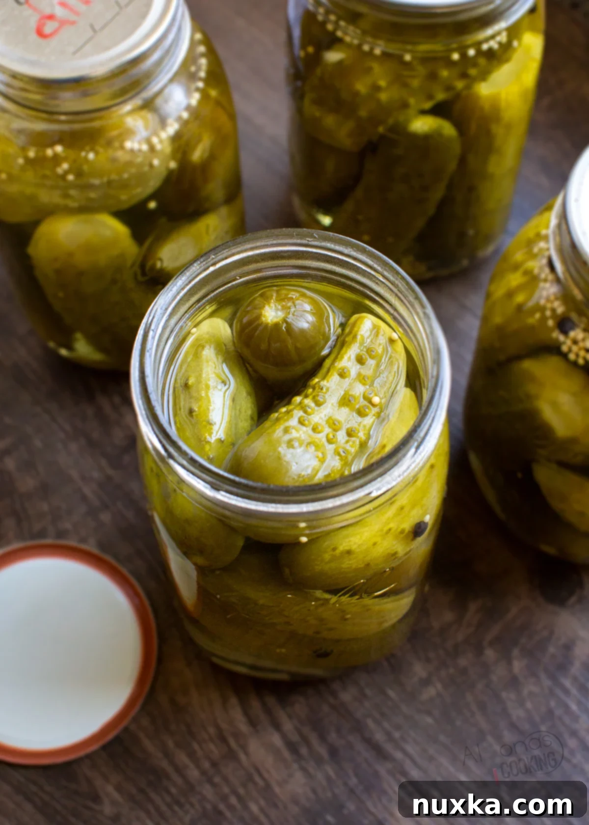 sour and sweet canned dill pickles 