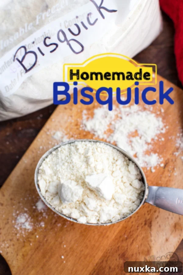 Homemade Bisquick Mix ready for storage