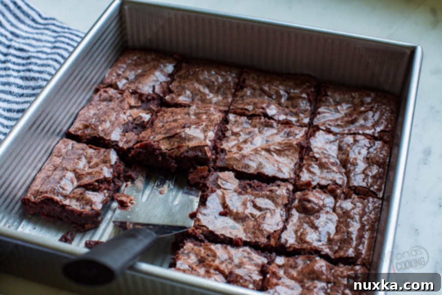 Delicious chocolate brownie mix recipe for homemade fudgy brownies.