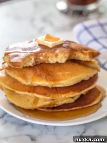homemade pancakes made from a homemade pancake mix