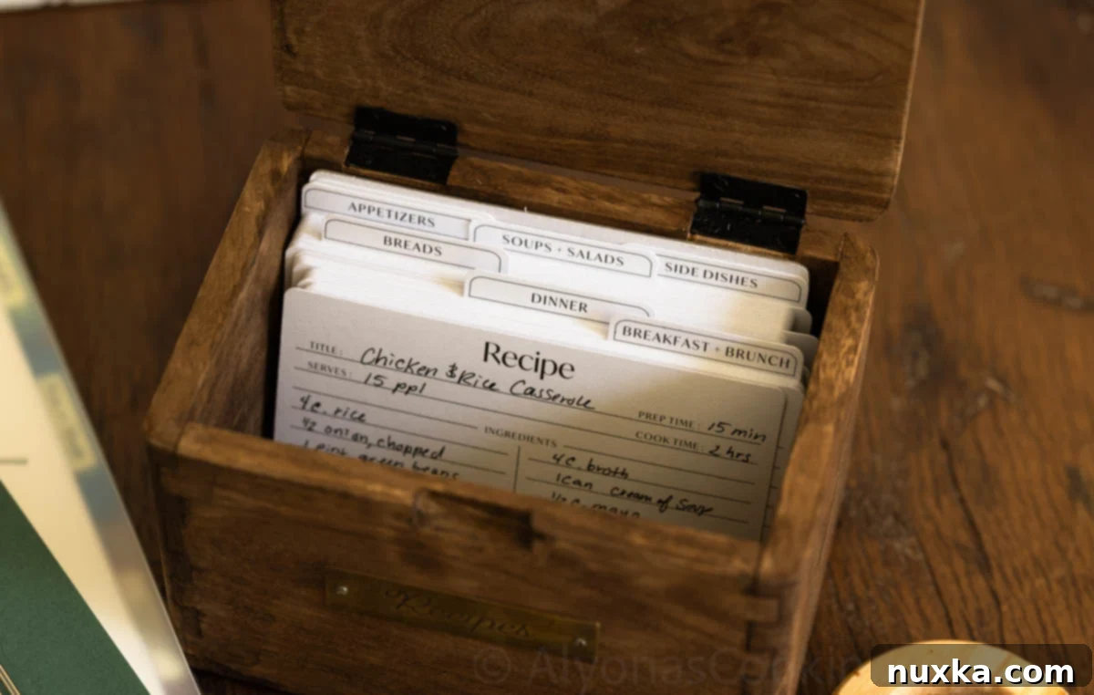 an image of a vintage recipe box for a simple meal planning blog post