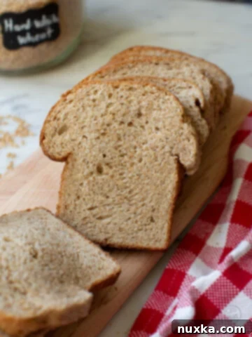 soft and fluffy whole wheat sandwich bread