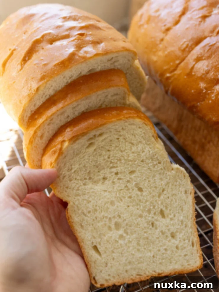 image of the fluffiest white sandwich bread 