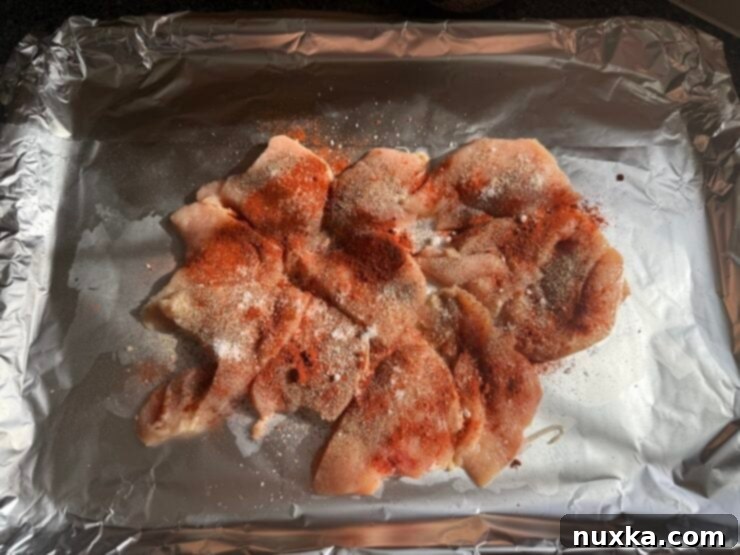 image of seasoned Italian chicken for Italian Dressing chicken that will be roasted
